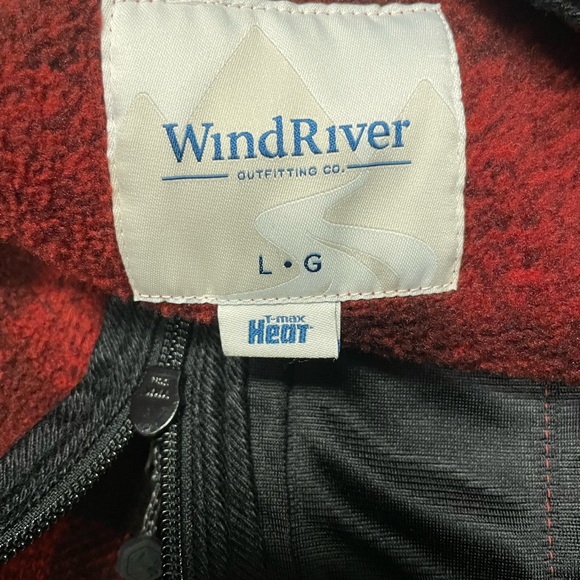 Women's Red and Black Plaid Quarter-Zip fleece - Picture 2 of 5